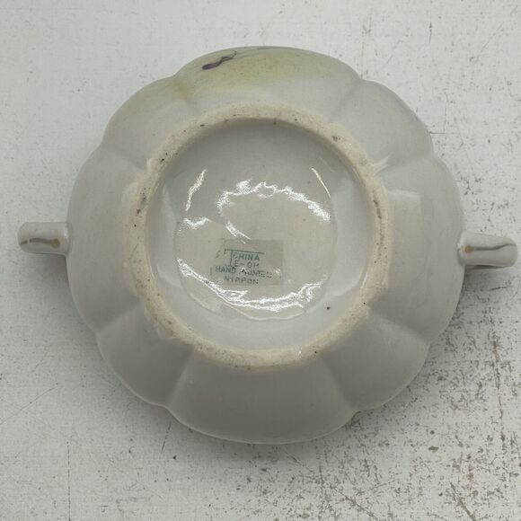 Vintage Nippon Hand Painted Sugar/Creamer Set Floral Pattern - Picture 7 of 16